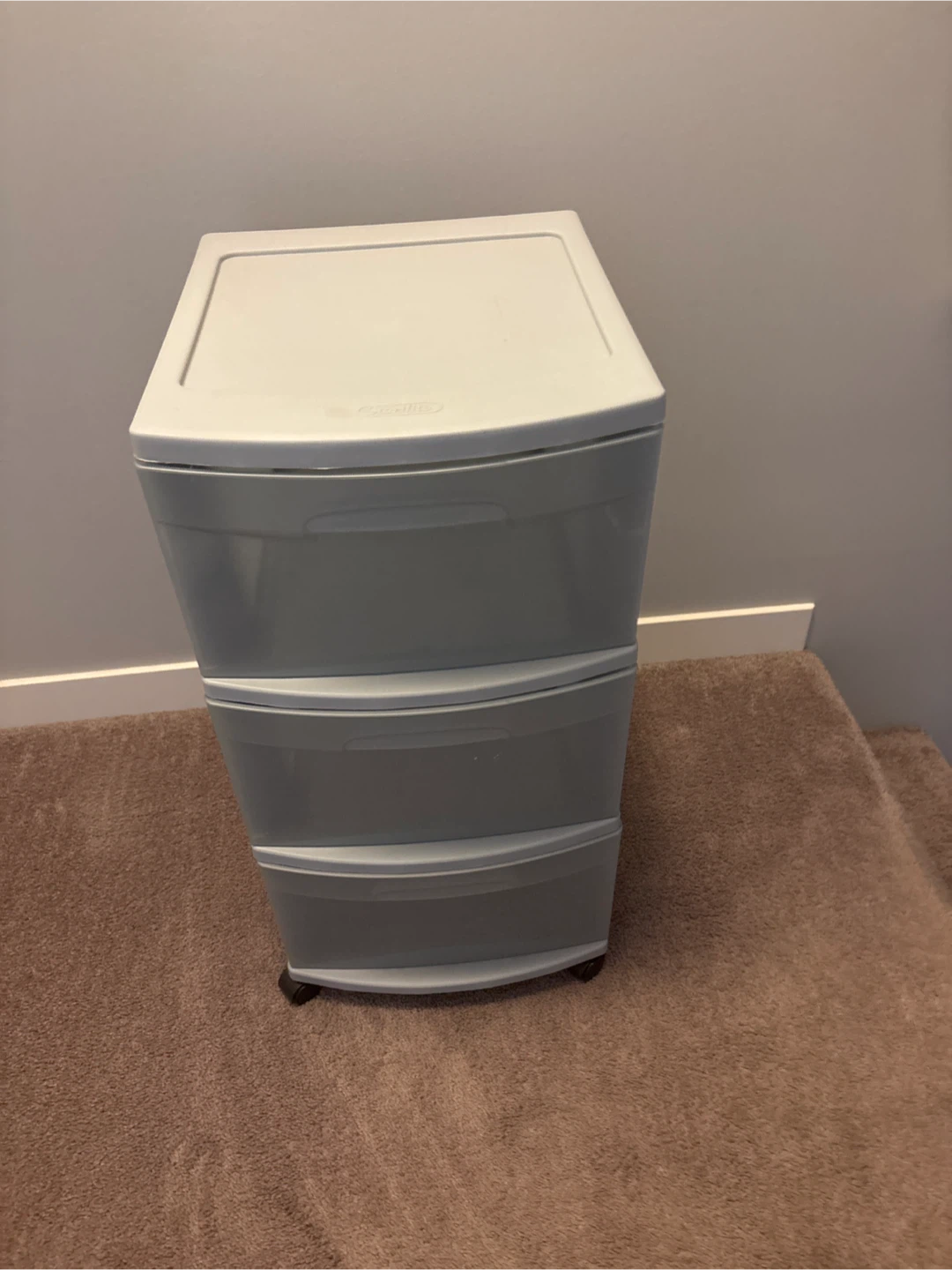 Sterilite 3-Drawer Rolling Cart