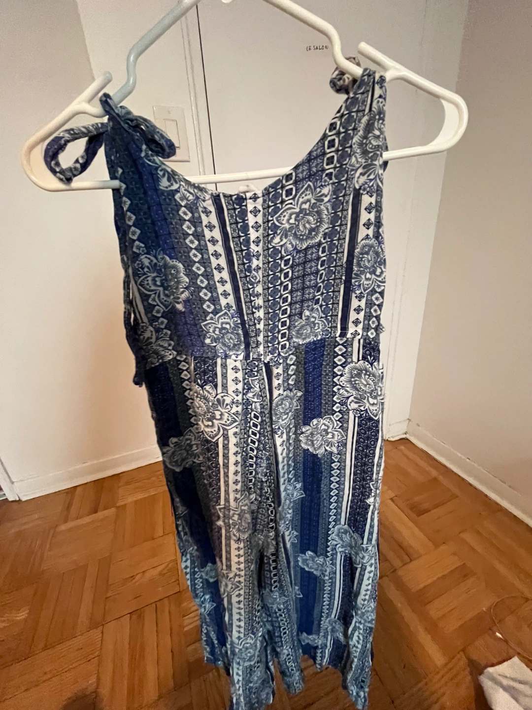 Blue and White Patterned Jumpsuit - photo 2