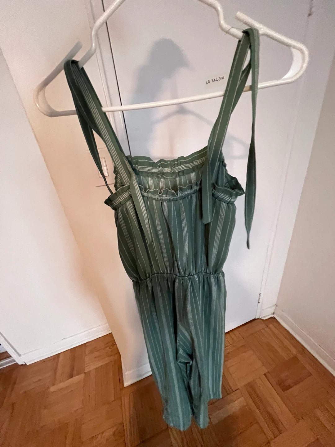 Monteau Striped Jumpsuit Green Size M - photo 2