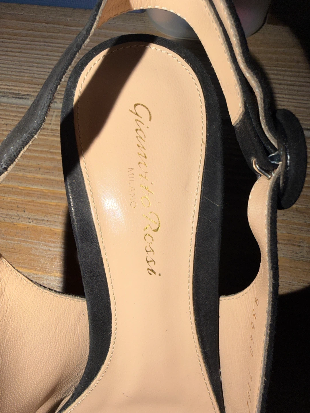 Gianvito Rossi Black Suede Slingback Heels - photo 3