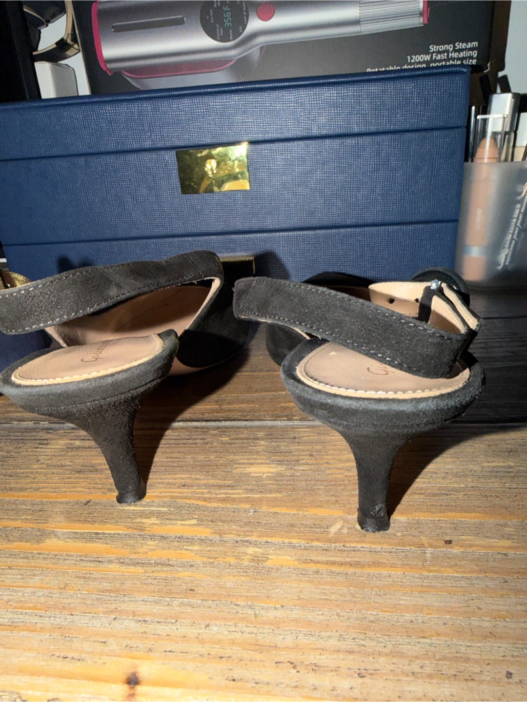 Gianvito Rossi Black Suede Slingback Heels - photo 4