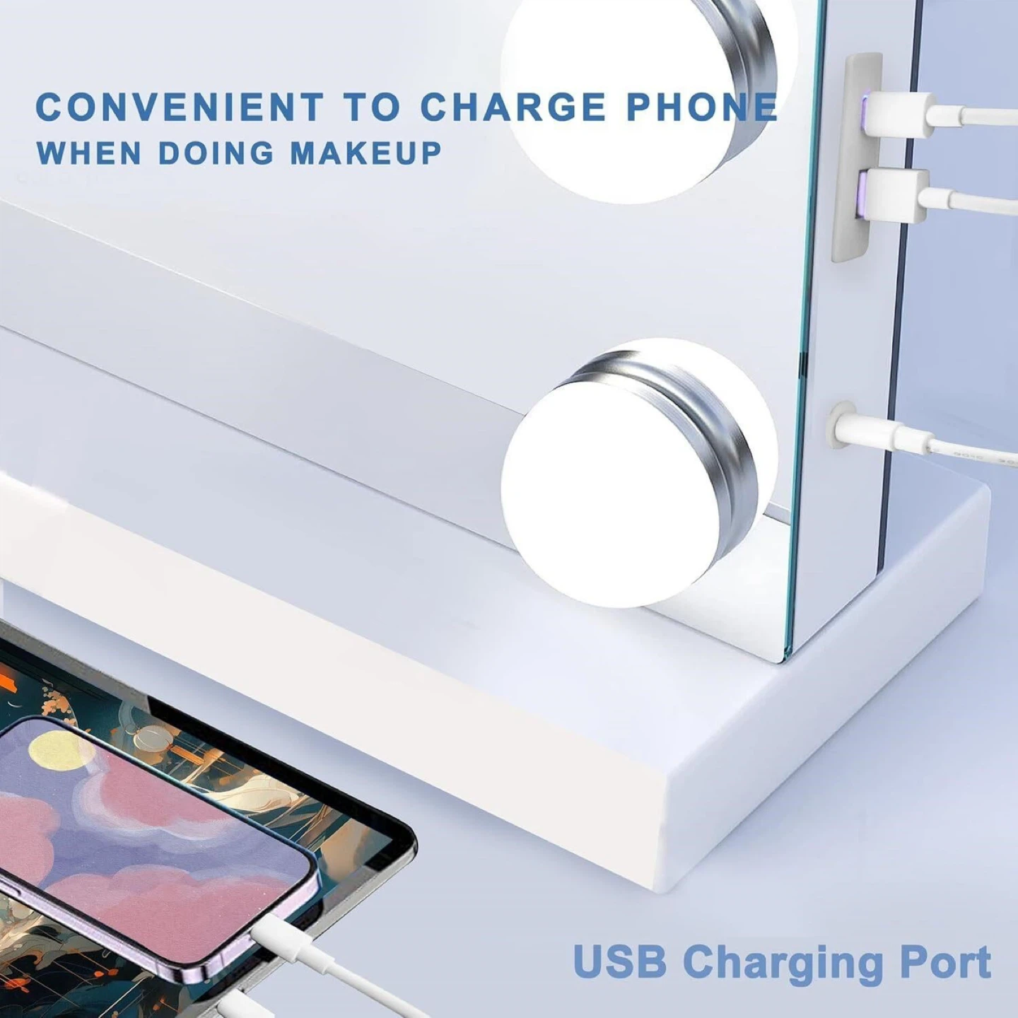 Hollywood Vanity Mirror with  and USB Charging - photo 5