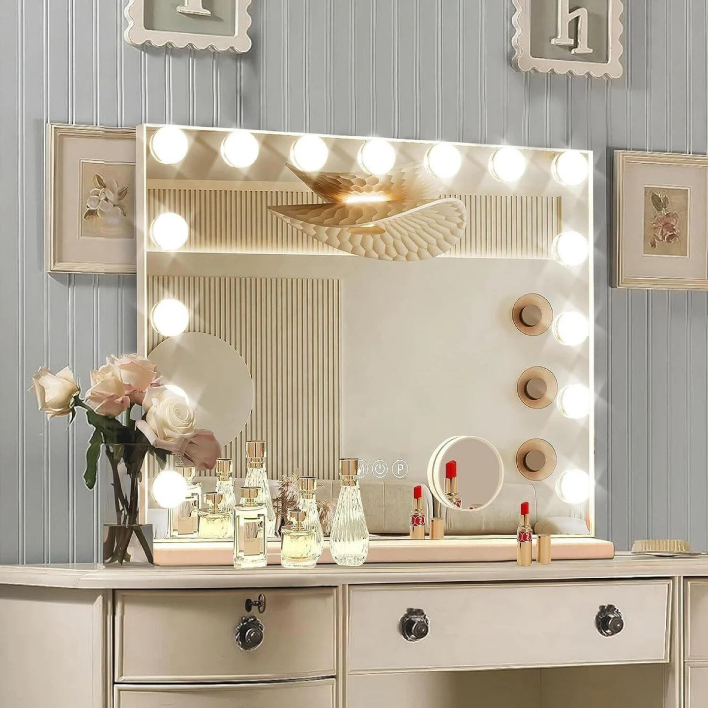 Hollywood Vanity Mirror with  and USB Charging