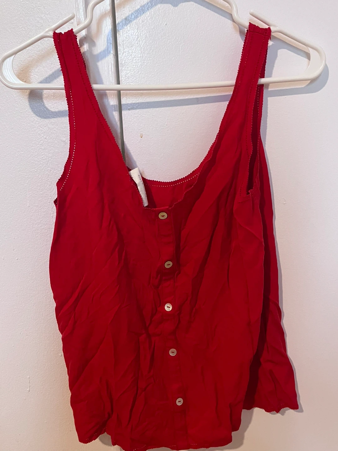 Grace & Mila Red Button-Up Tank Top - photo 2
