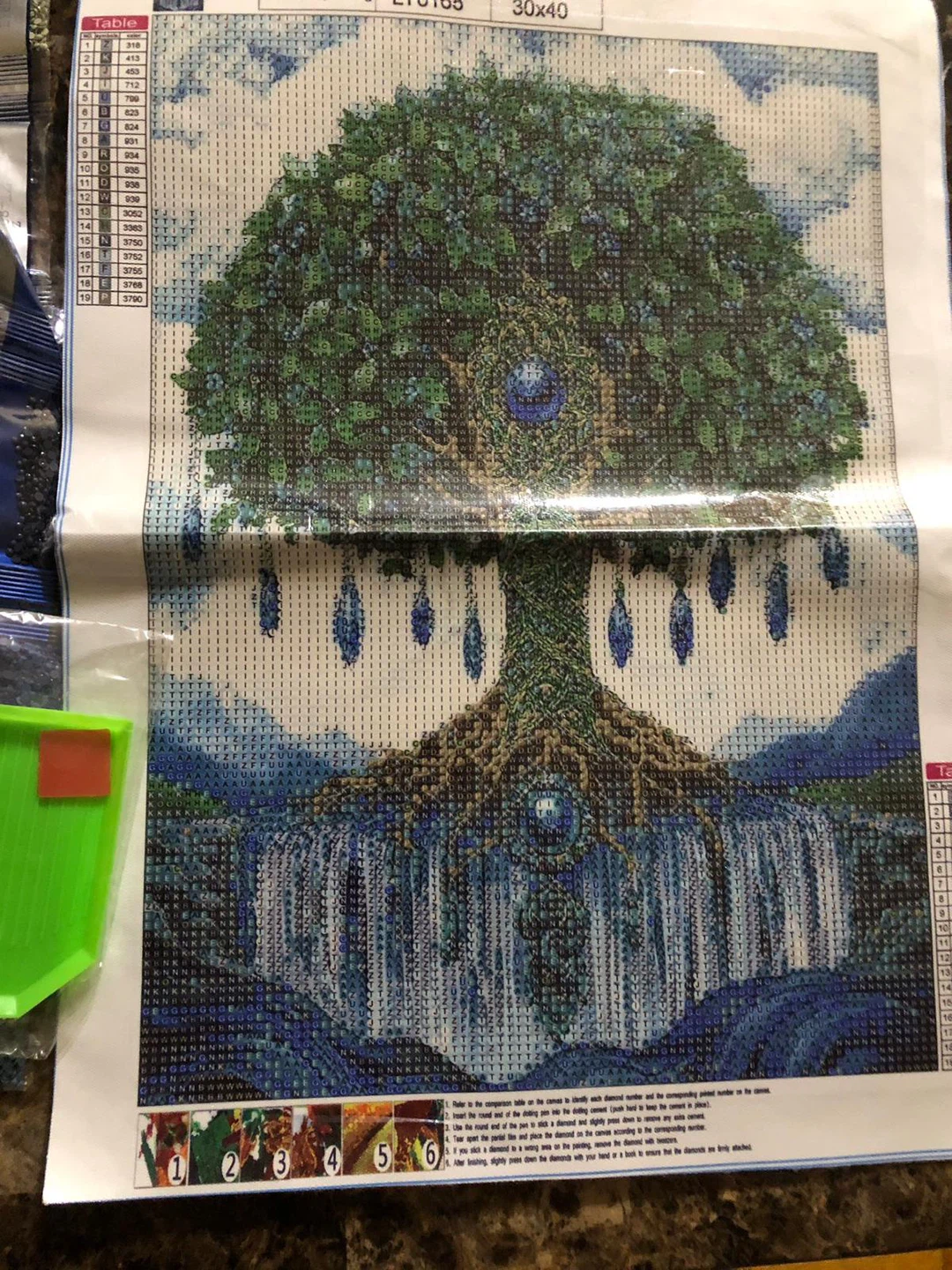 New-Diamond Painting Kit - Tree of Life Waterfall - 30x40cm - photo 4