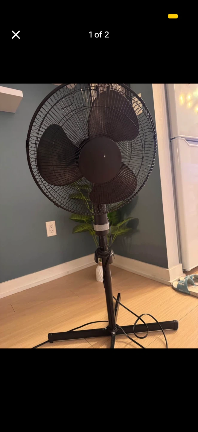Black Standing Fan