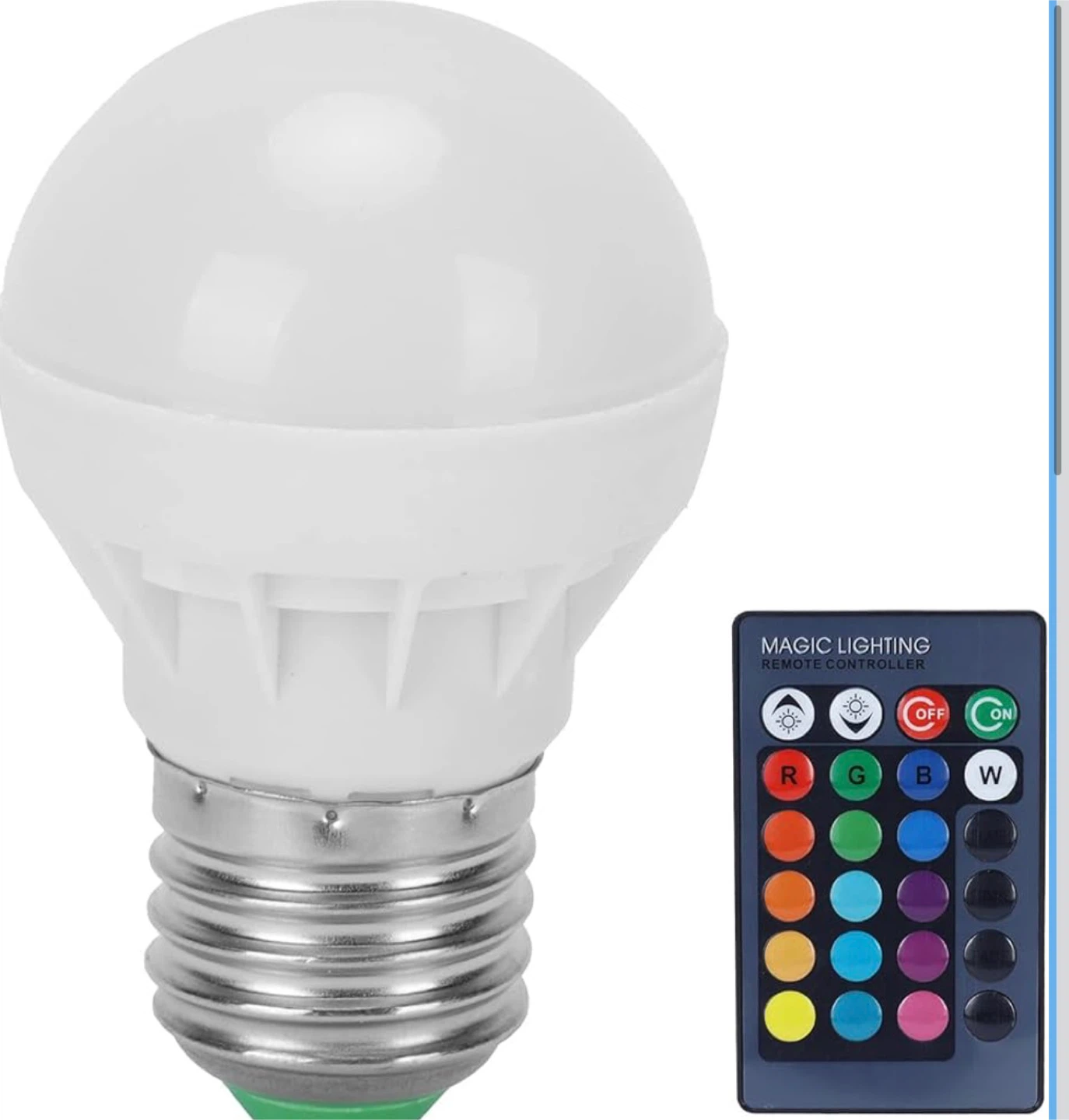 LED RGB SD Light Bulb with Remote Control - photo 3