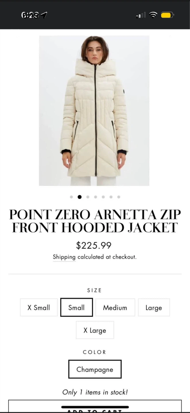Point Zero Arnetta Zip Front Hooded Jacket - Small - photo 2