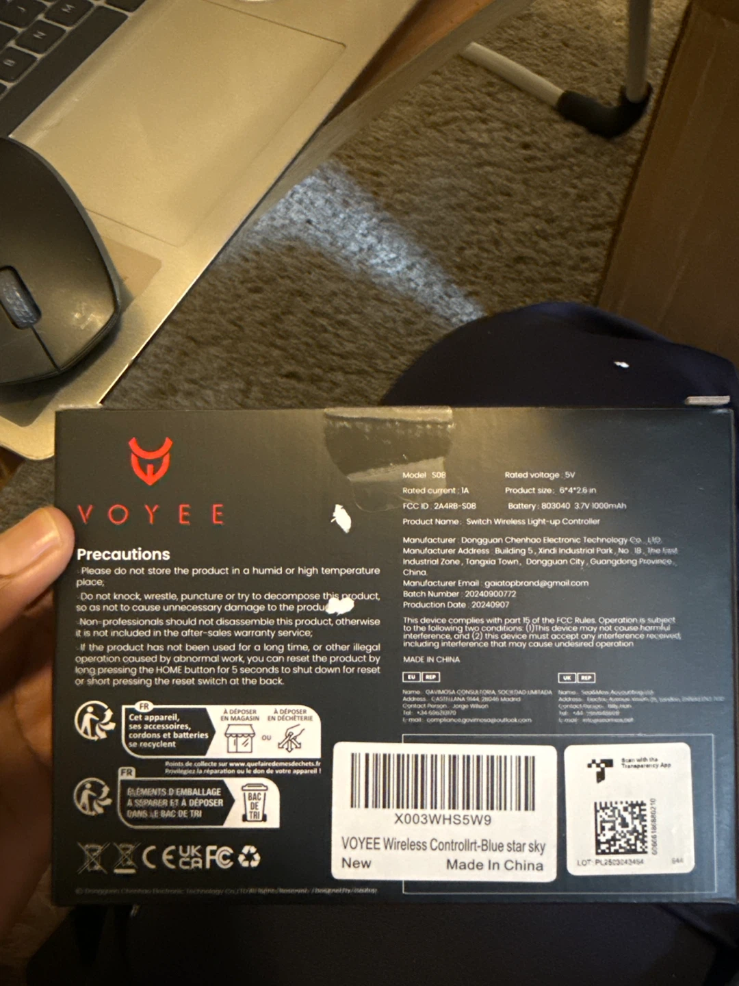 VOYEE Wireless Controller for Nintendo switch - Sky Blue Star - photo 2