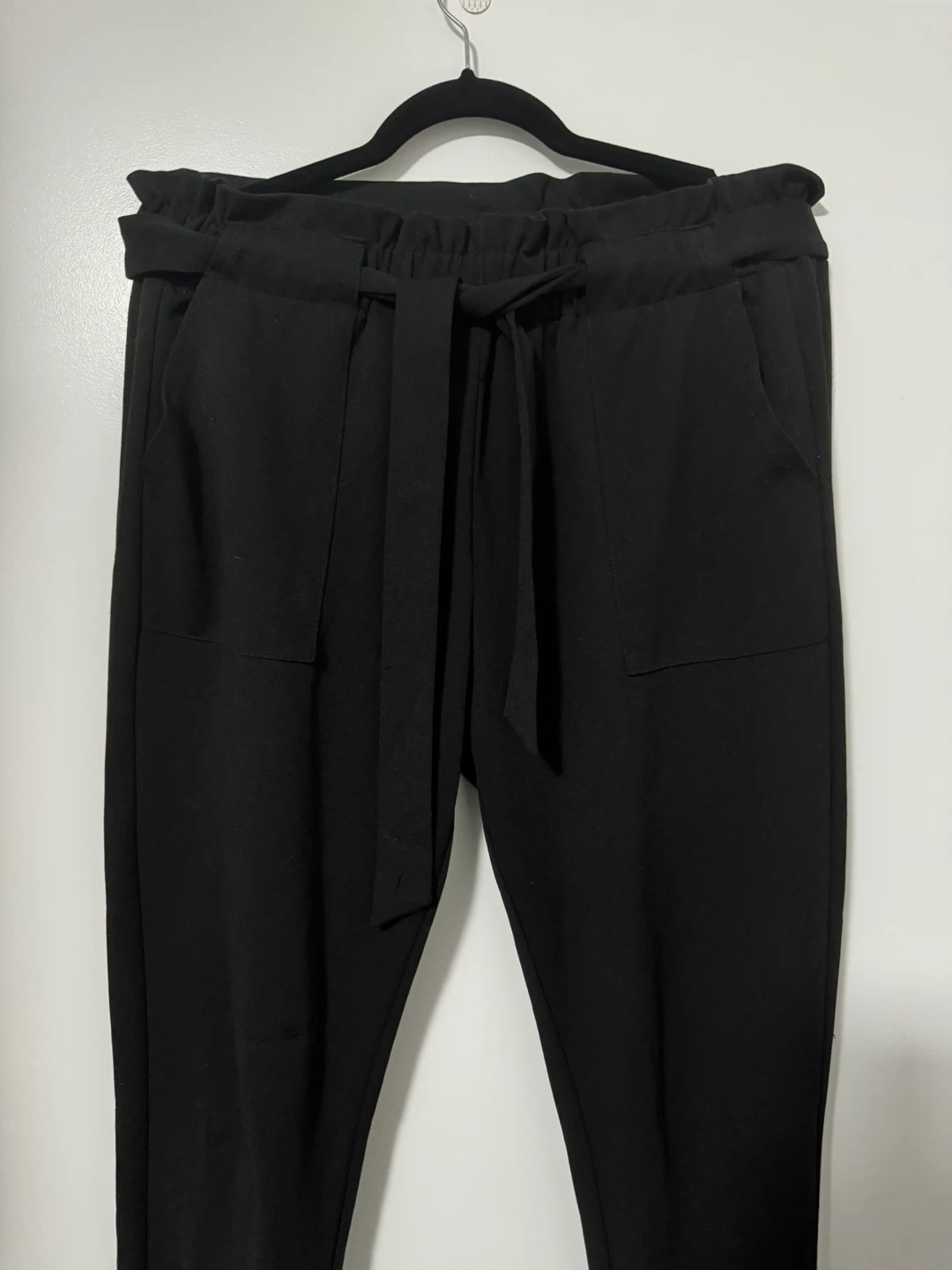 Streetwear Society Black Paperbag Waist Pants - XL