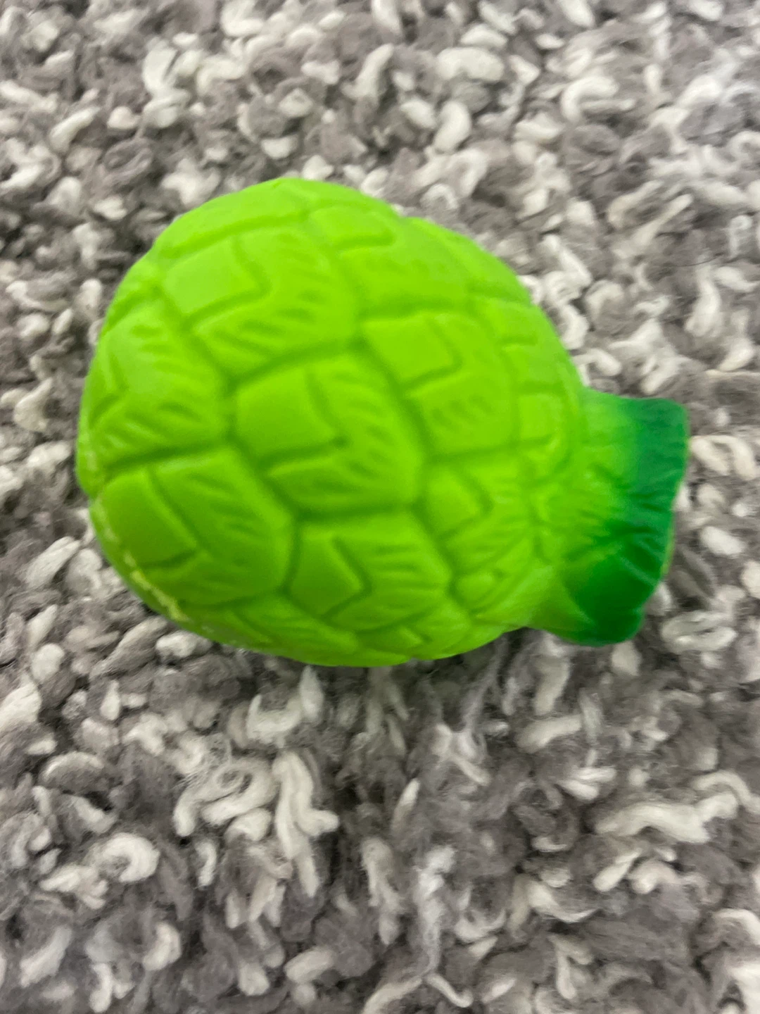 Bright Green Textured Dog Toy