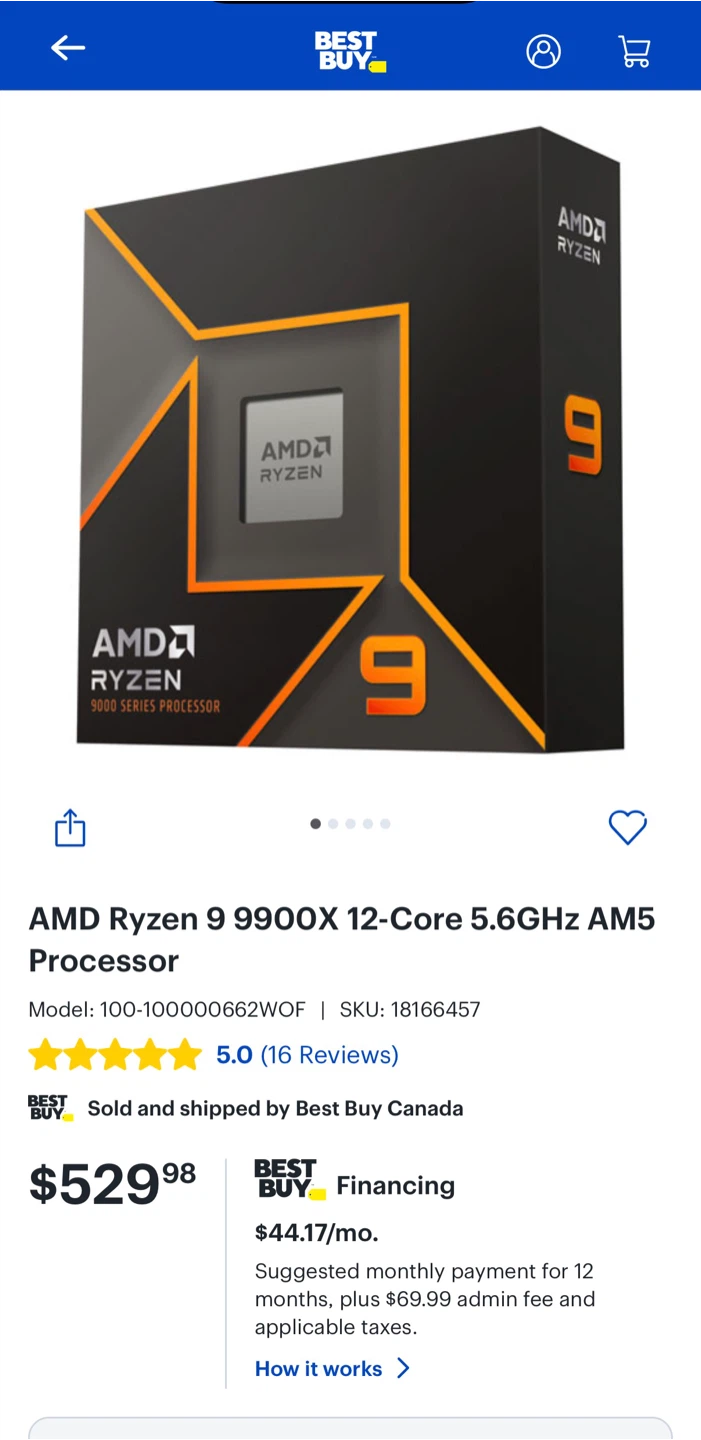 AMD Ryzen 9 9900X AM5 Processor-WITHOUT BOX OPEN BOX ITEM - photo 3