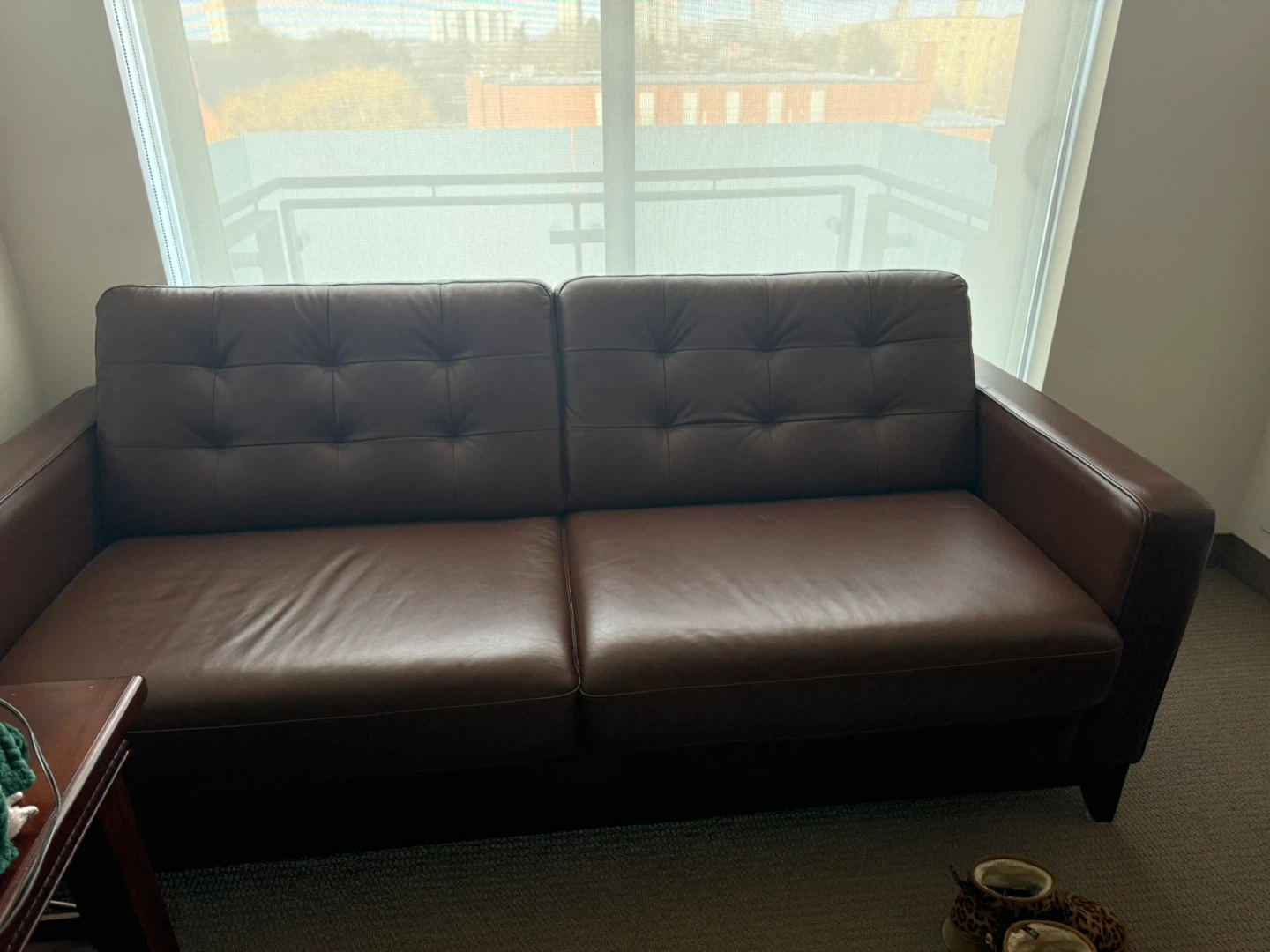Brown Leather Couch