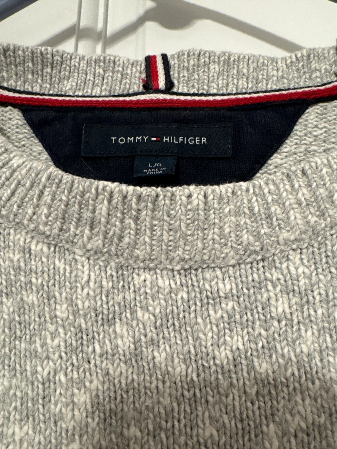 Tommy Hilfiger Men's Crewneck Sweater - Light Gray - Size L/G - photo 3