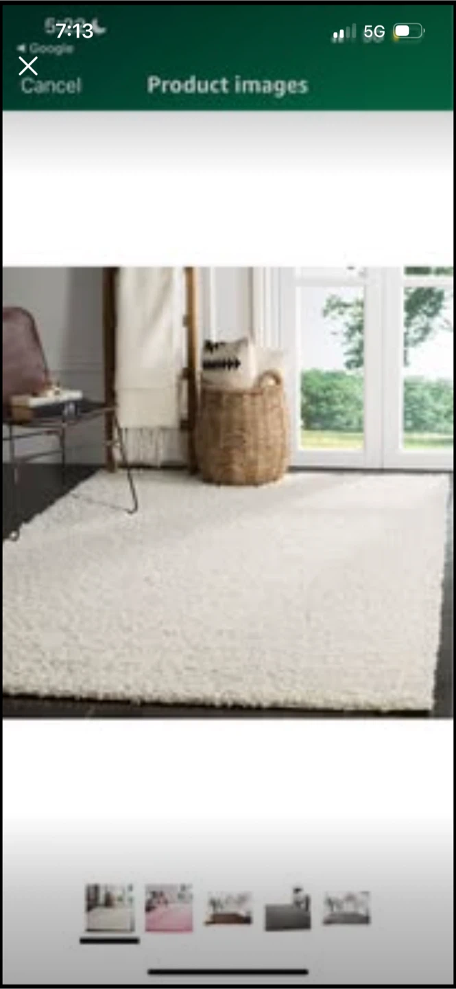 Brand New White Shaggy Area Rug 9’ X 12’