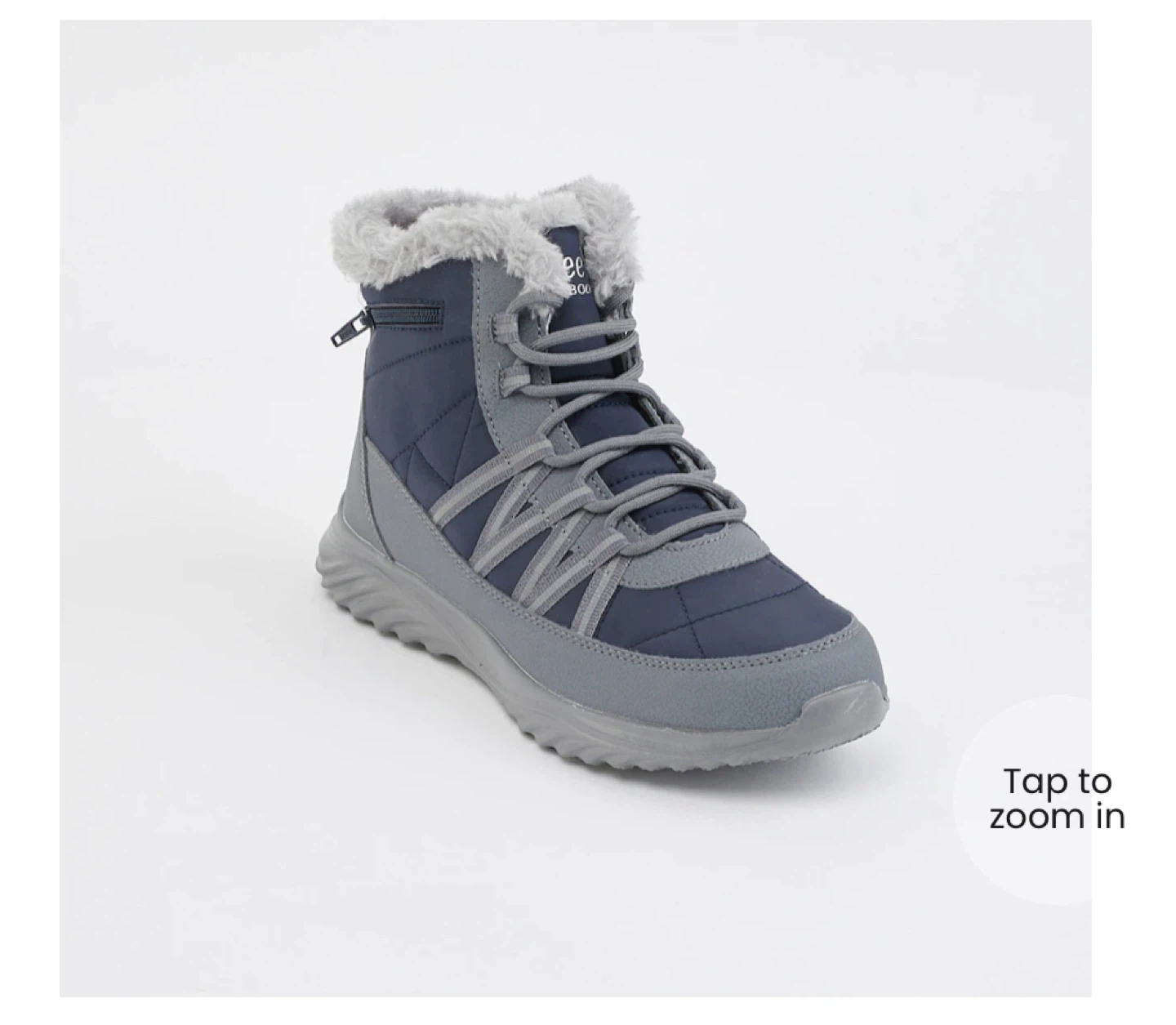 NIB Cheeks Grey/Navy Boots Women's 7.5 - photo 3