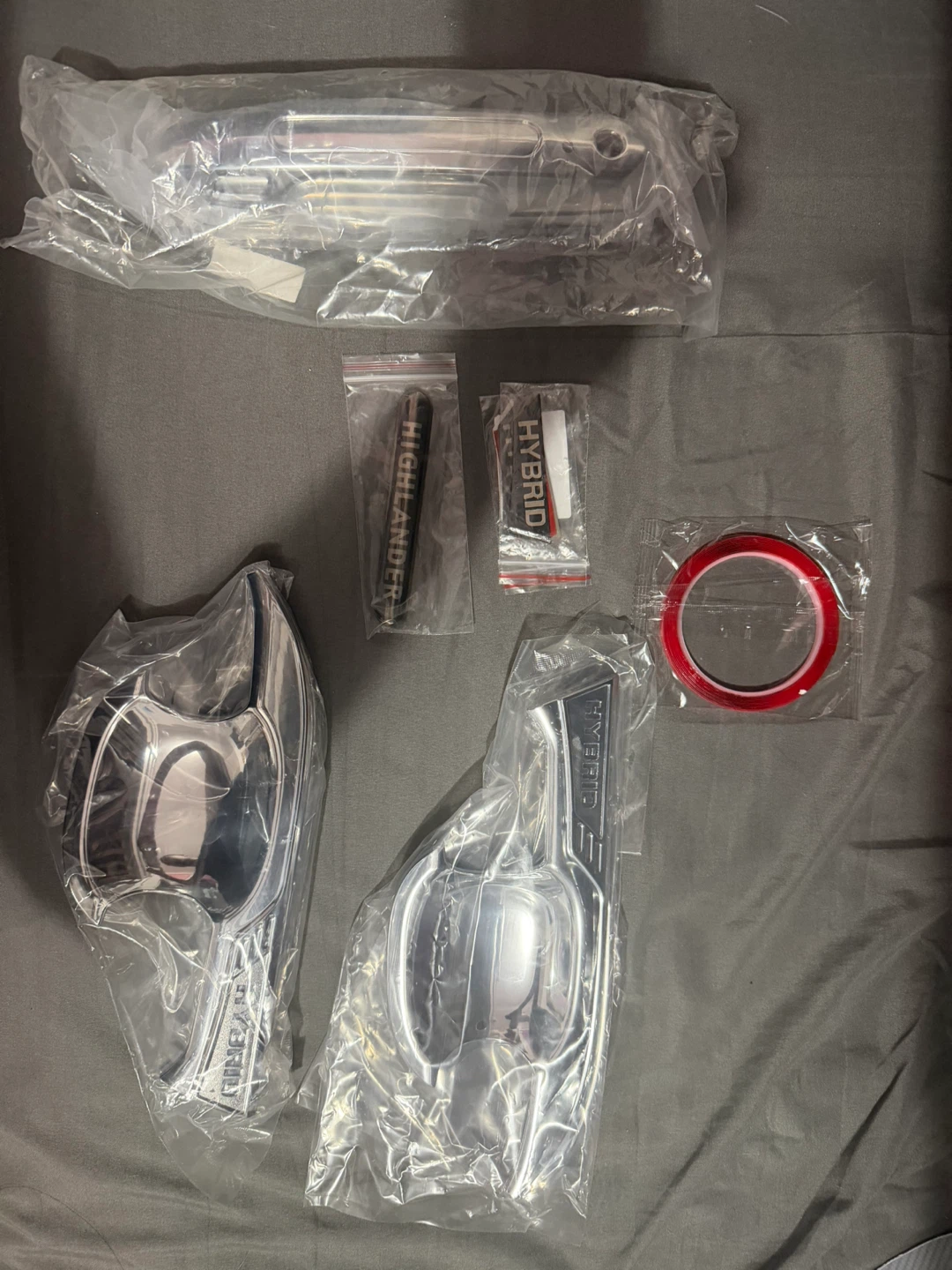 Toyota Highlander Chrome Door Handle Covers w/ HYBRID Emblem