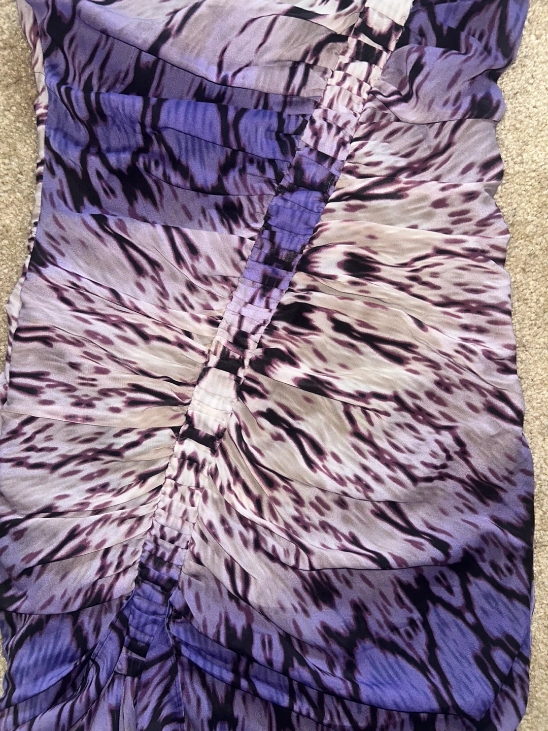Purple Bebe One Shoulder Ruched Print Dress - photo 2