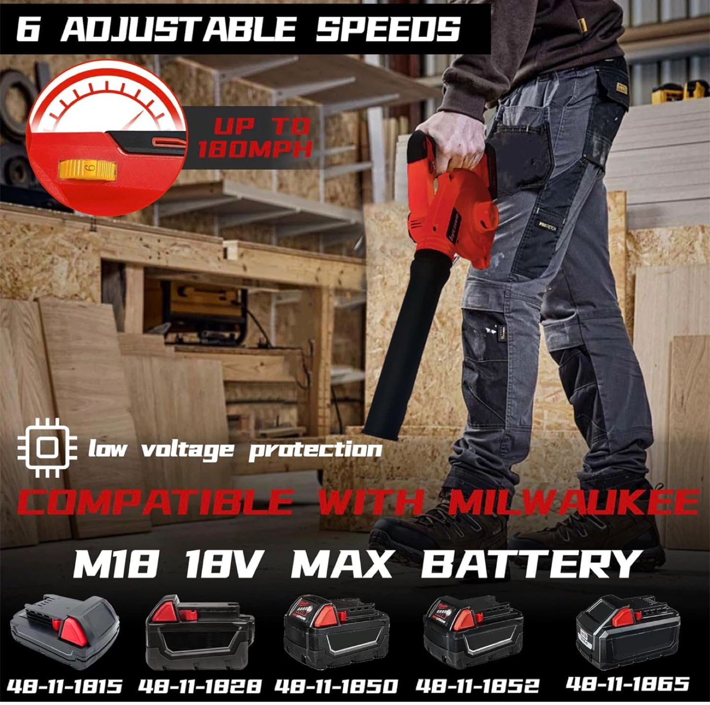 Cordless Leaf Blower for Milwaukee M18 - photo 4