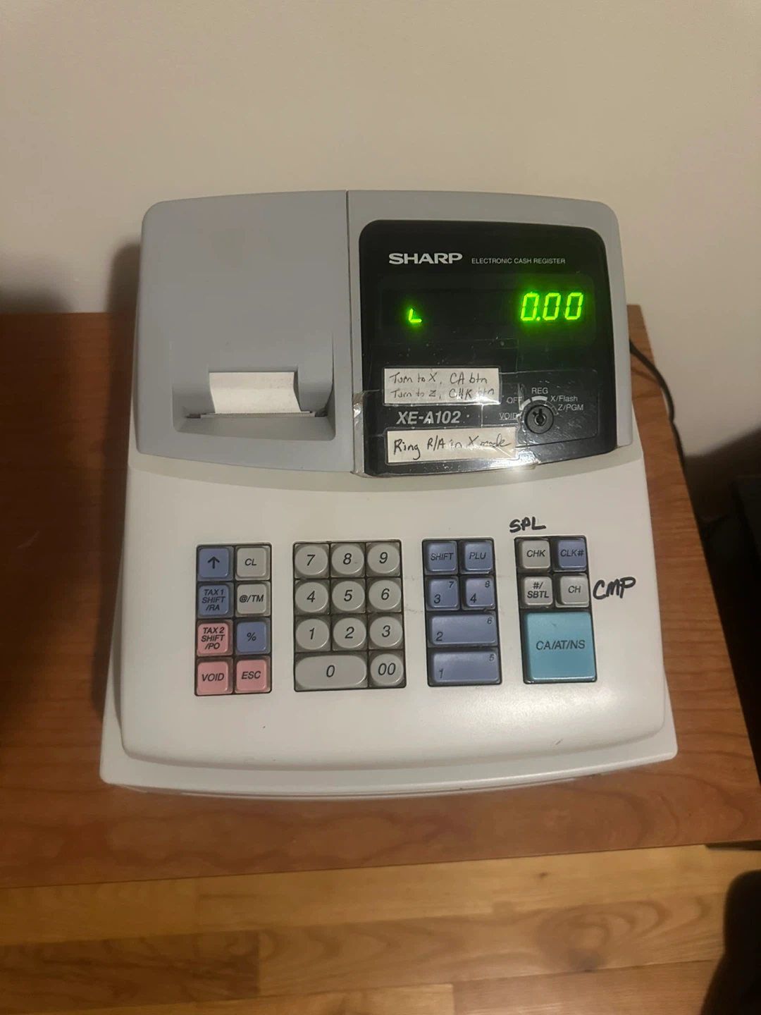 Vintage Sharp Electronic Cash Register XE-A102 + 10 rolls