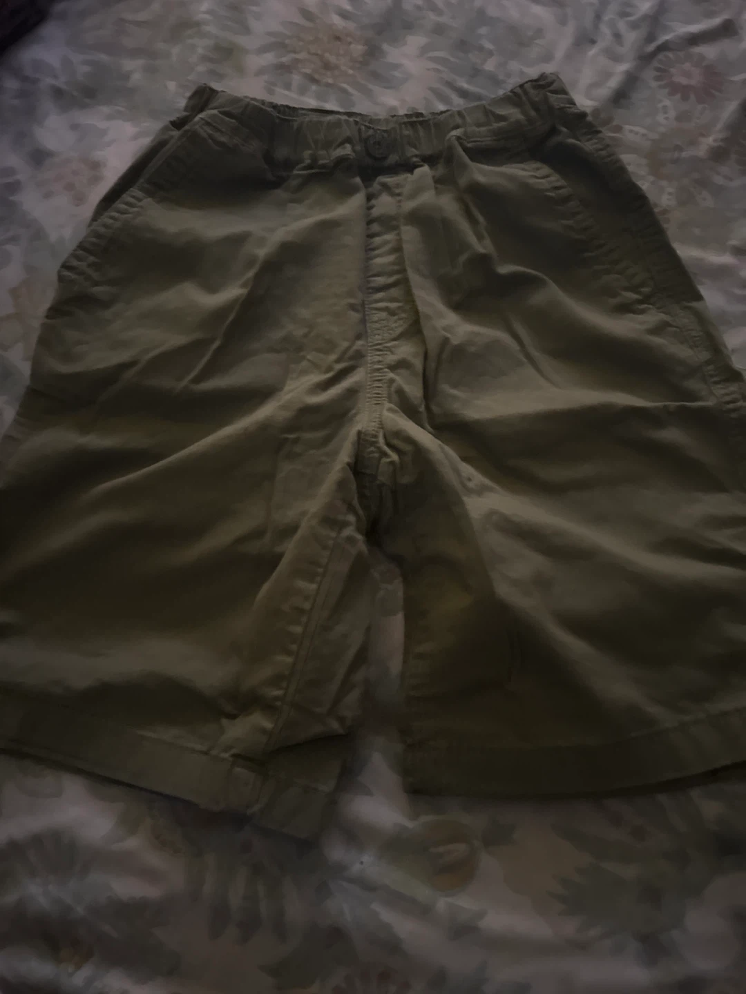 Uniqlo Kids Olive Green Cotton Shorts Size 9-10