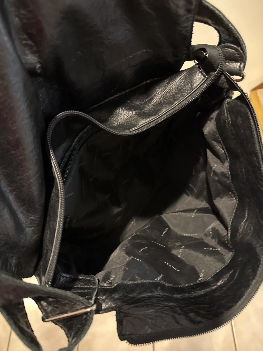 Black Leather Shoulder Bag - photo 3