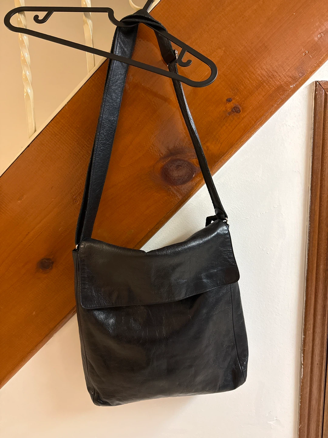 Black Leather Shoulder Bag