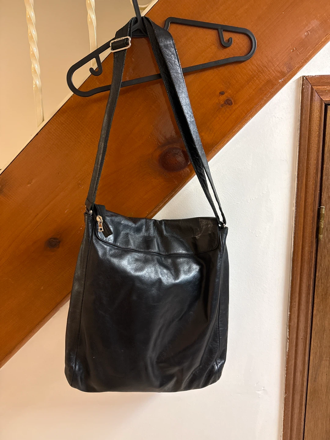 Black Leather Shoulder Bag - photo 2