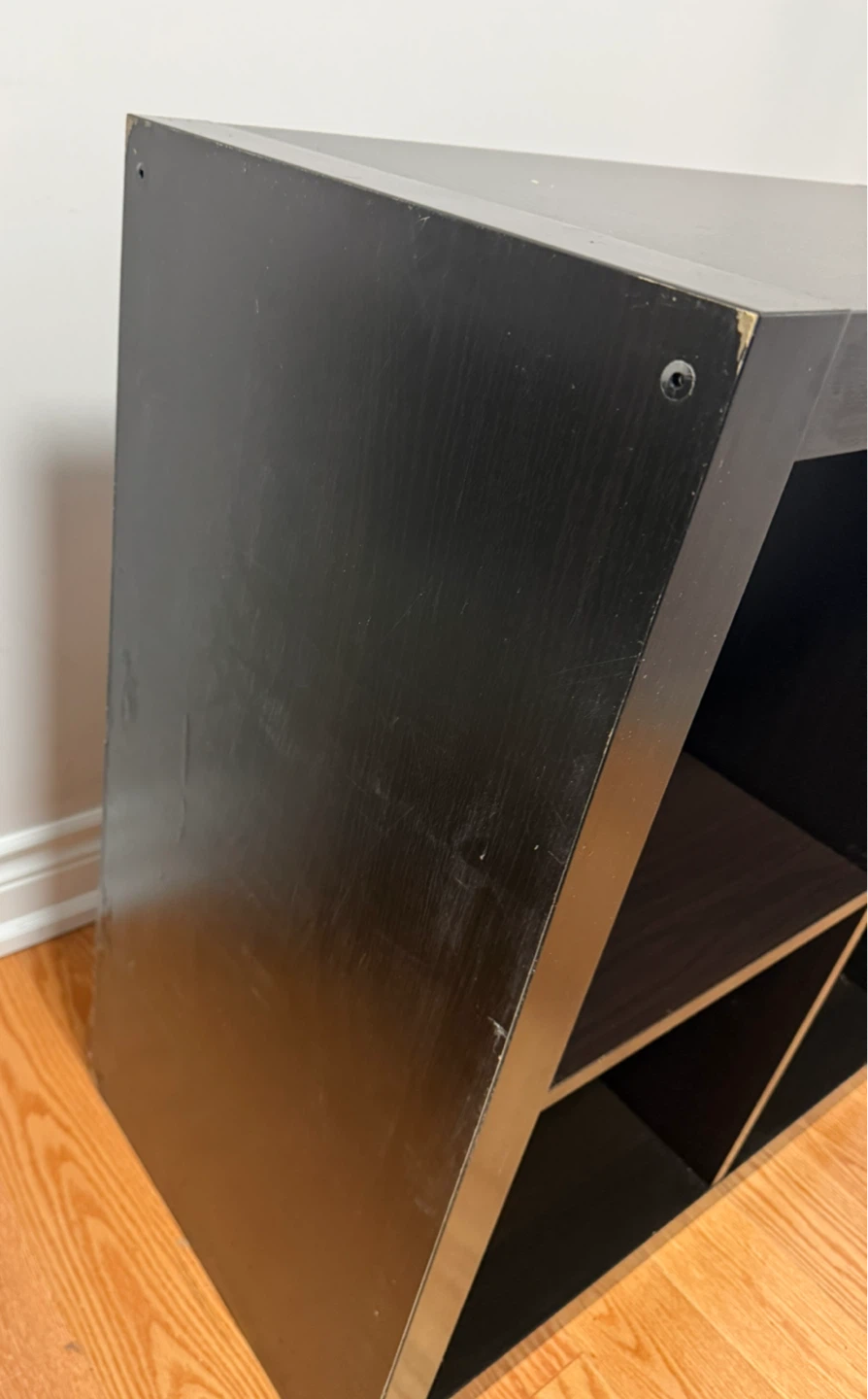 Black 4-Cube Storage Shelf Unit - photo 4