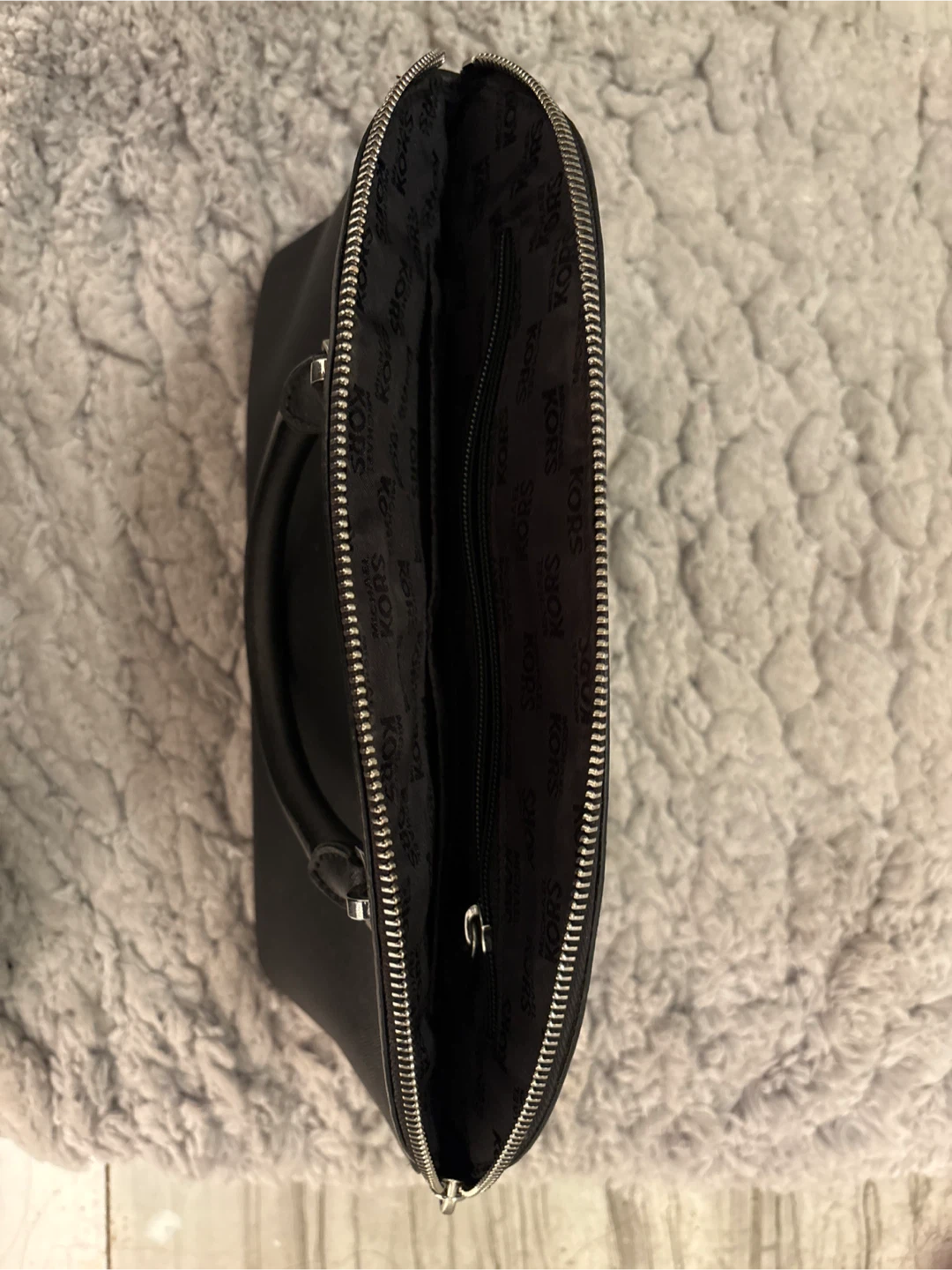 Michael Kors Black Leather Dome Satchel Handbag - photo 3