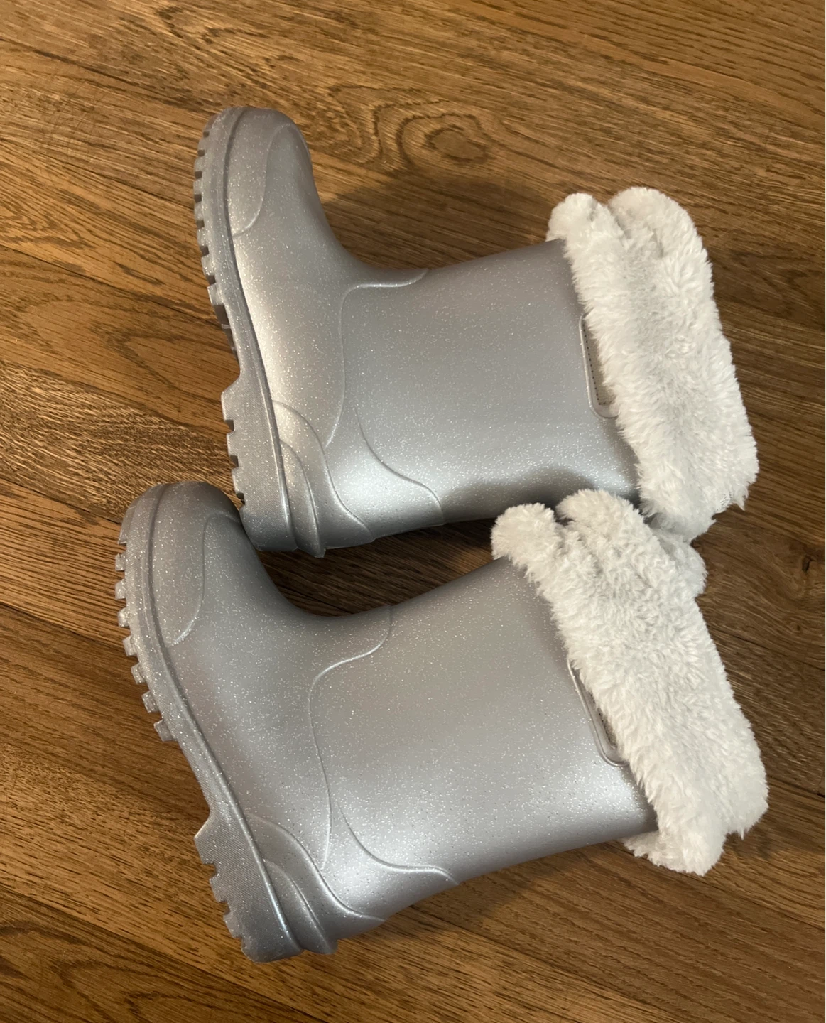 Silver Winter Boots with Fuzzy Lining - photo 2