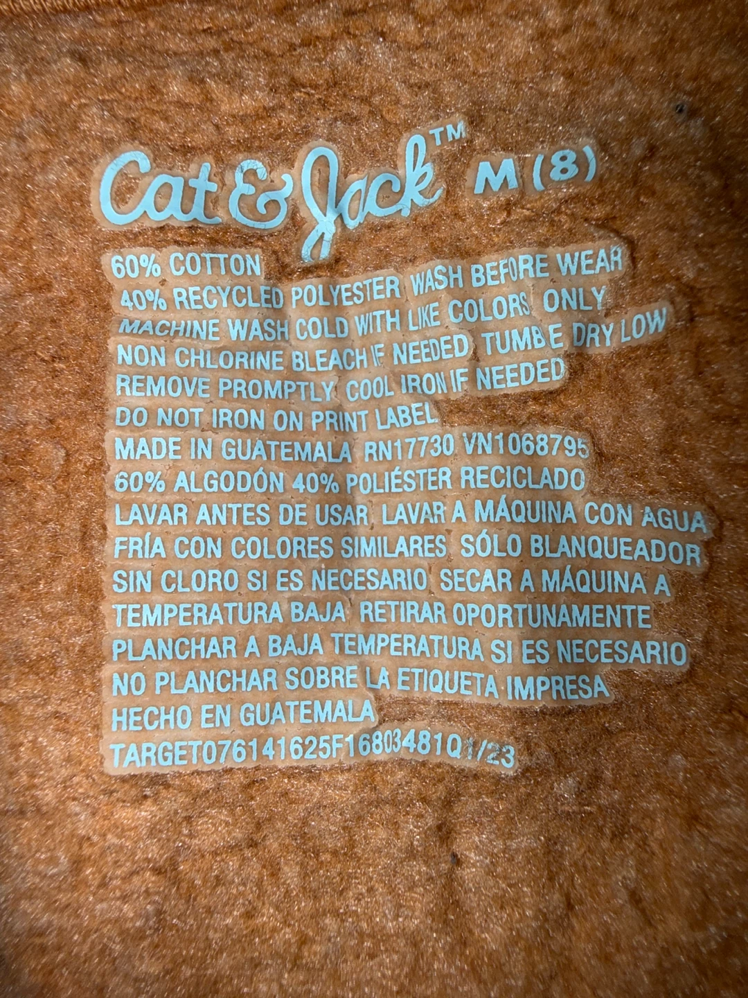 Cat & Jack Zip-Up Hoodie Size M (8) - photo 3