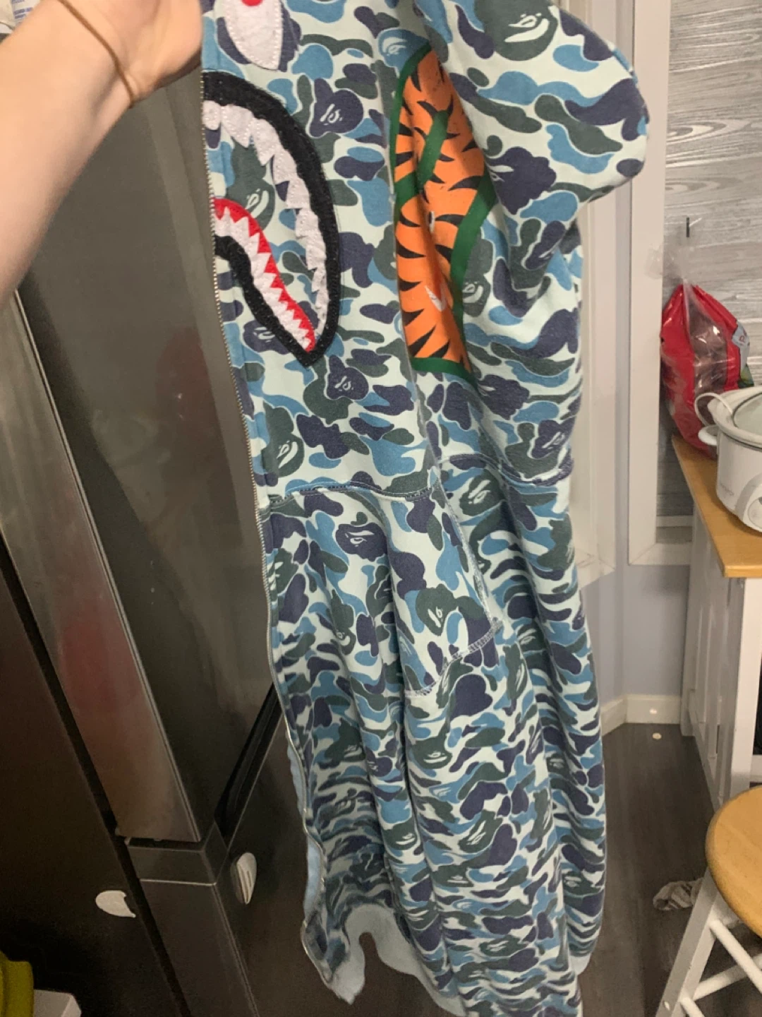 A Bathing Ape Shark Camo Full Zip Hoodie - photo 3