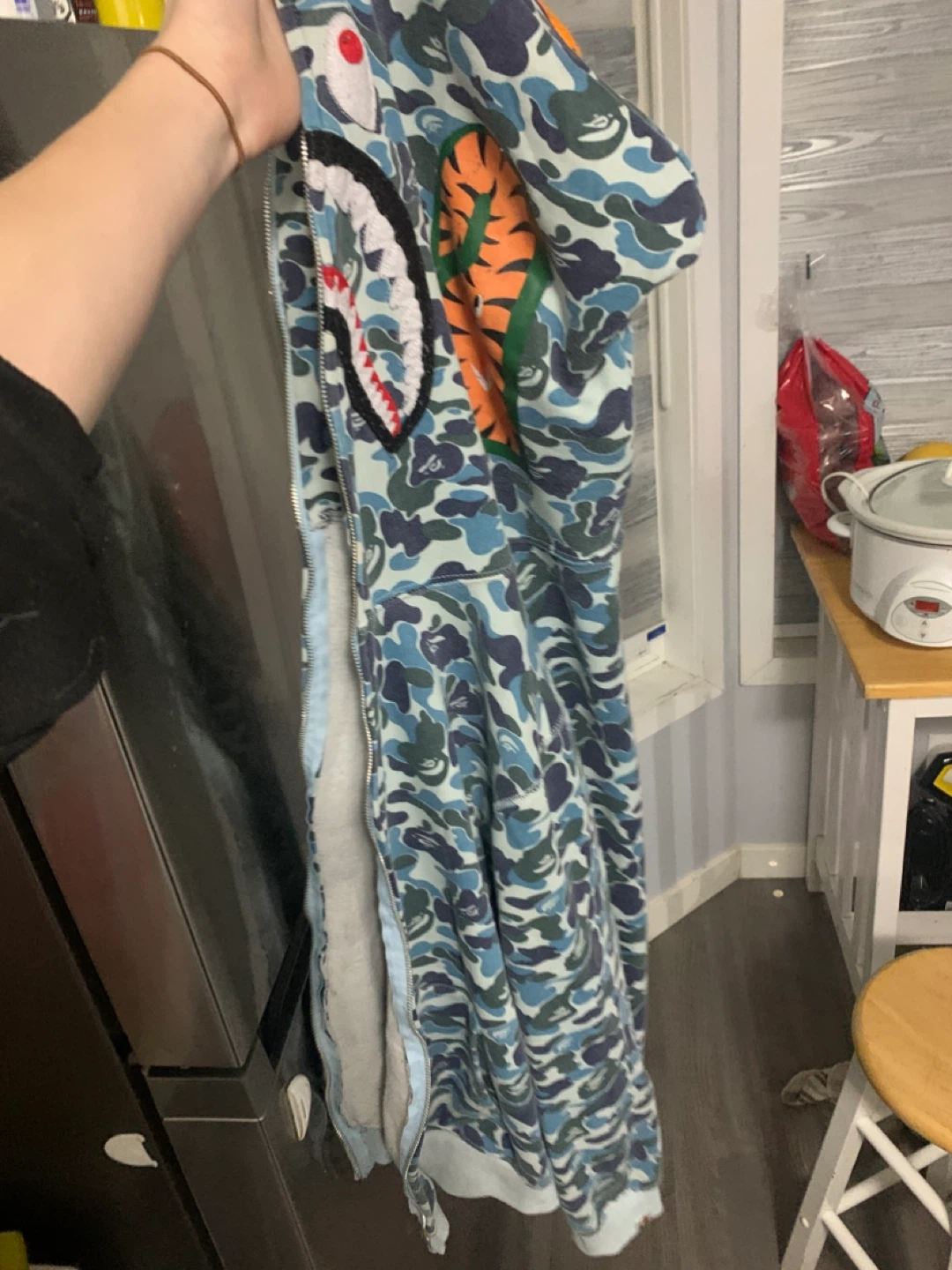 A Bathing Ape Shark Camo Full Zip Hoodie - photo 2