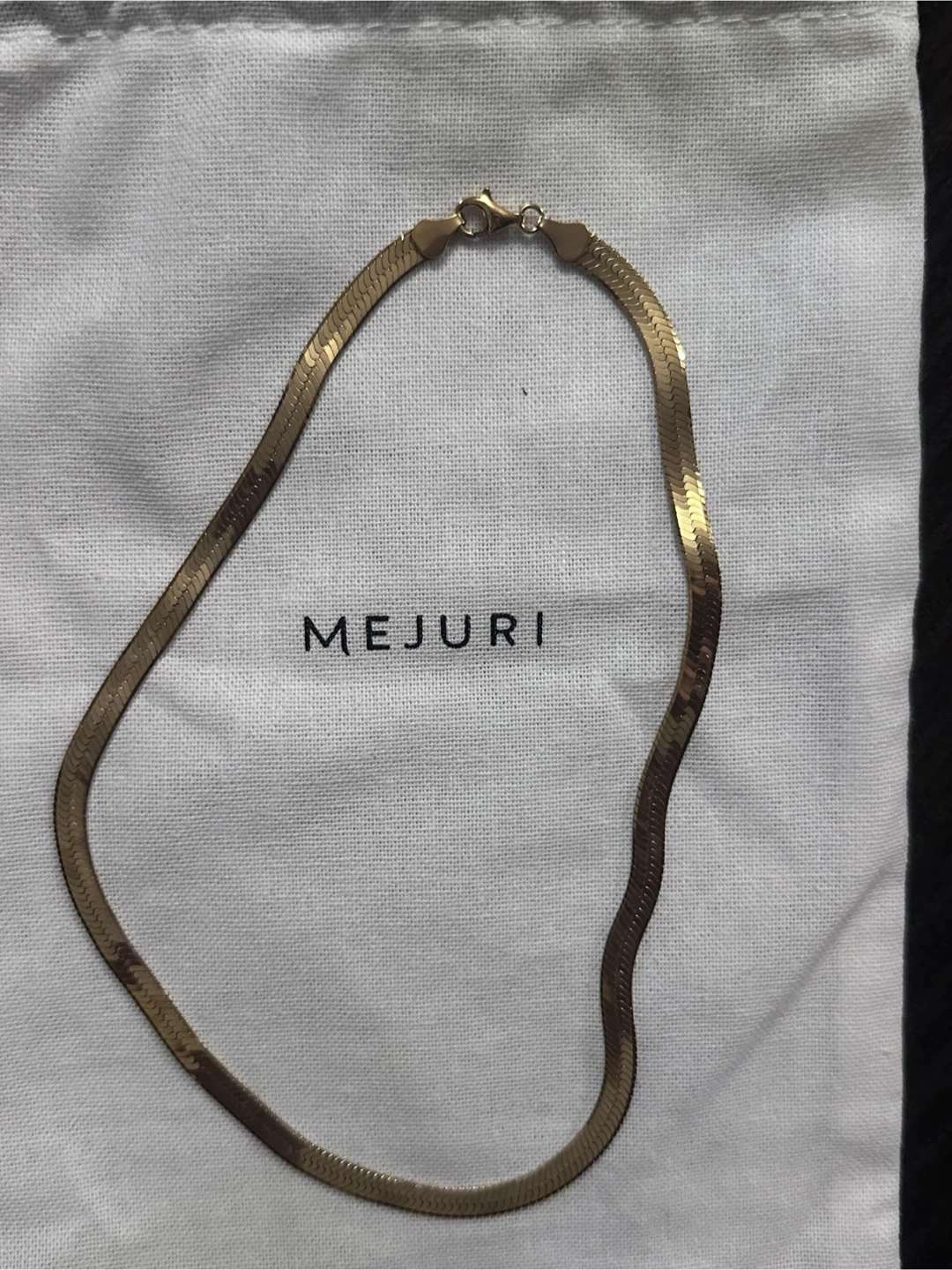 Mejuri Bold Herringbone Necklace – 18K Gold Vermeil, 16”