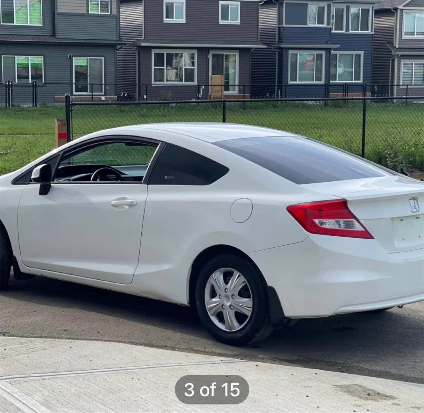 White Honda Civic Coupe - photo 2