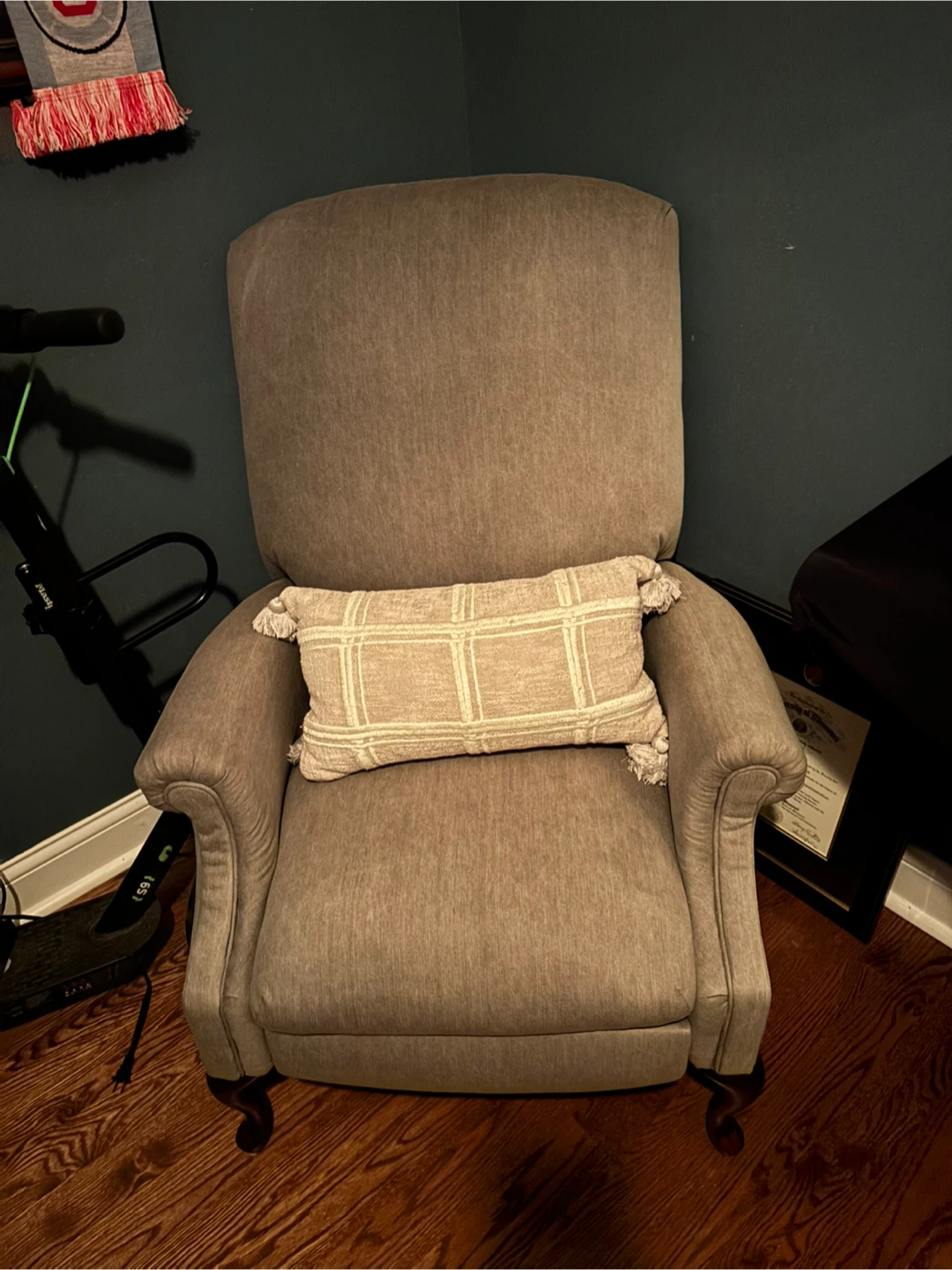 Gray Upholstered Armchair