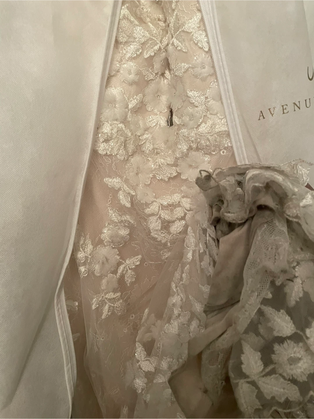 Lacey Tulle Overlay Wedding Dress - photo 2