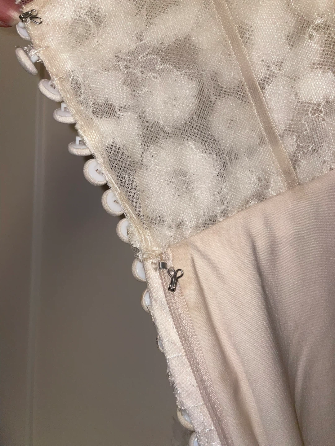 Lacey Tulle Overlay Wedding Dress - photo 3