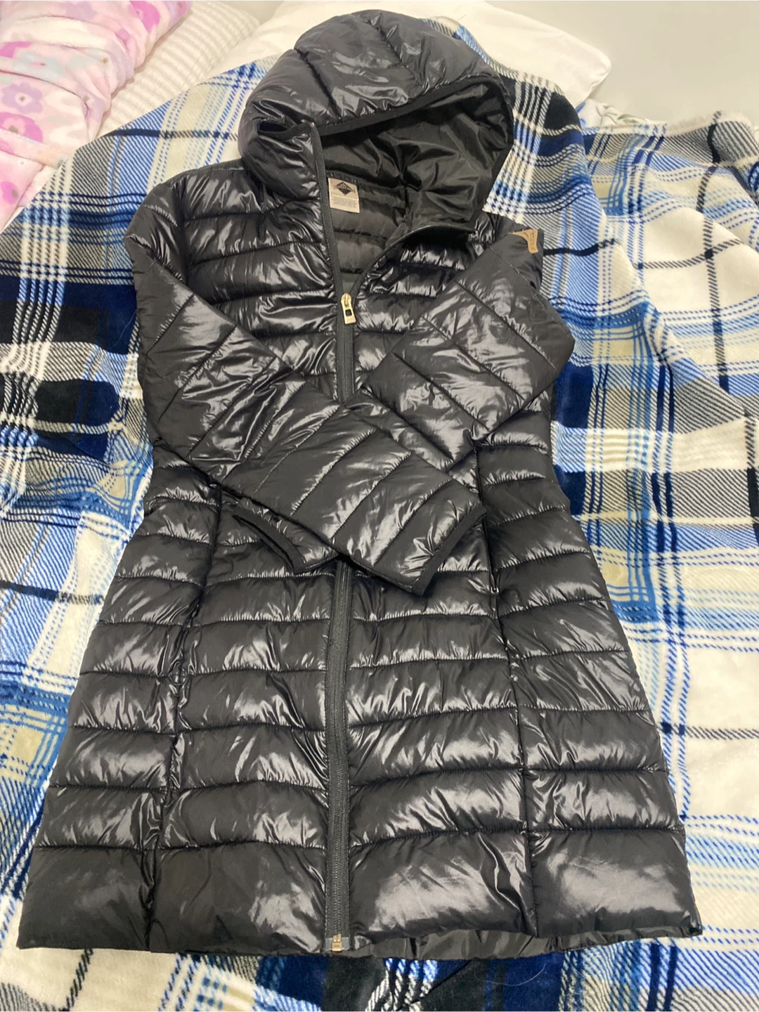 Black Puffer Jacket with Hood