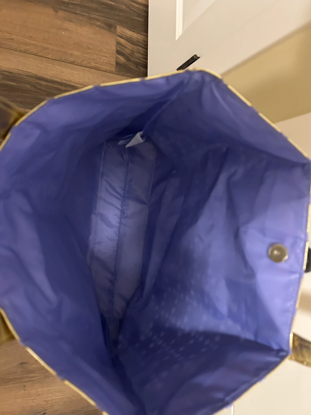 Gold Tote Bag with Purple Lining - photo 3