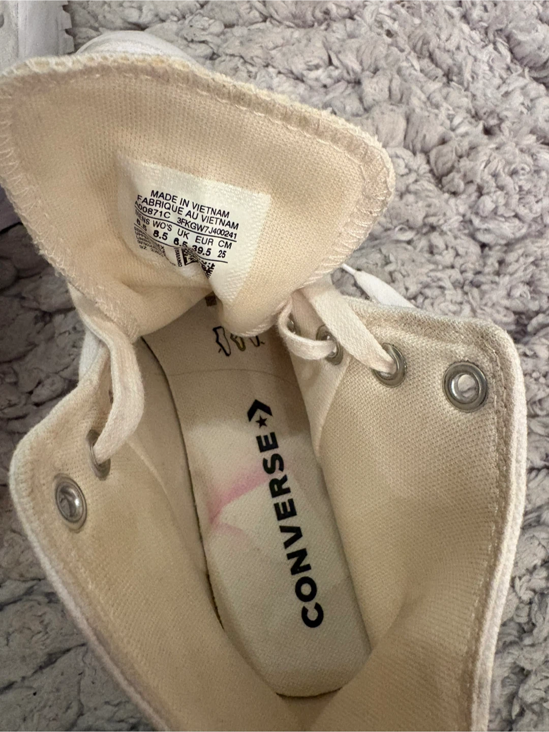 White Converse All Star Lugged High Top Sneakers - photo 3