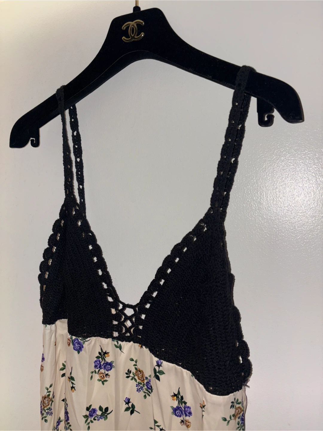 Floral Maxi Dress with Crochet Top - photo 2