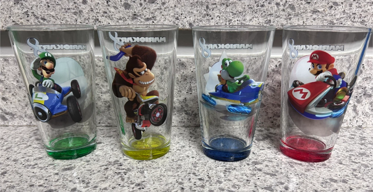 Mario Kart 8 Set of 4 Glasses