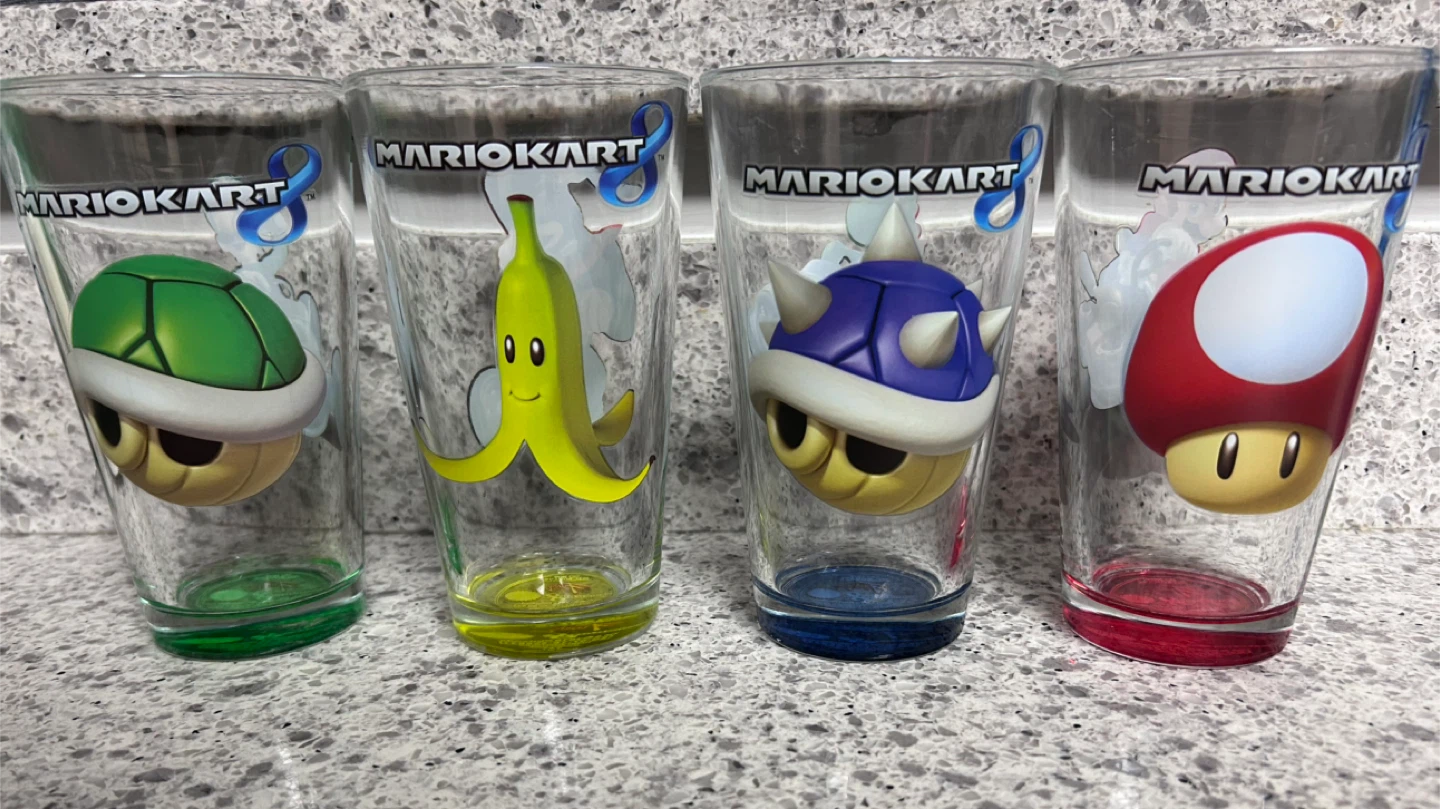 Mario Kart 8 Set of 4 Glasses - photo 2