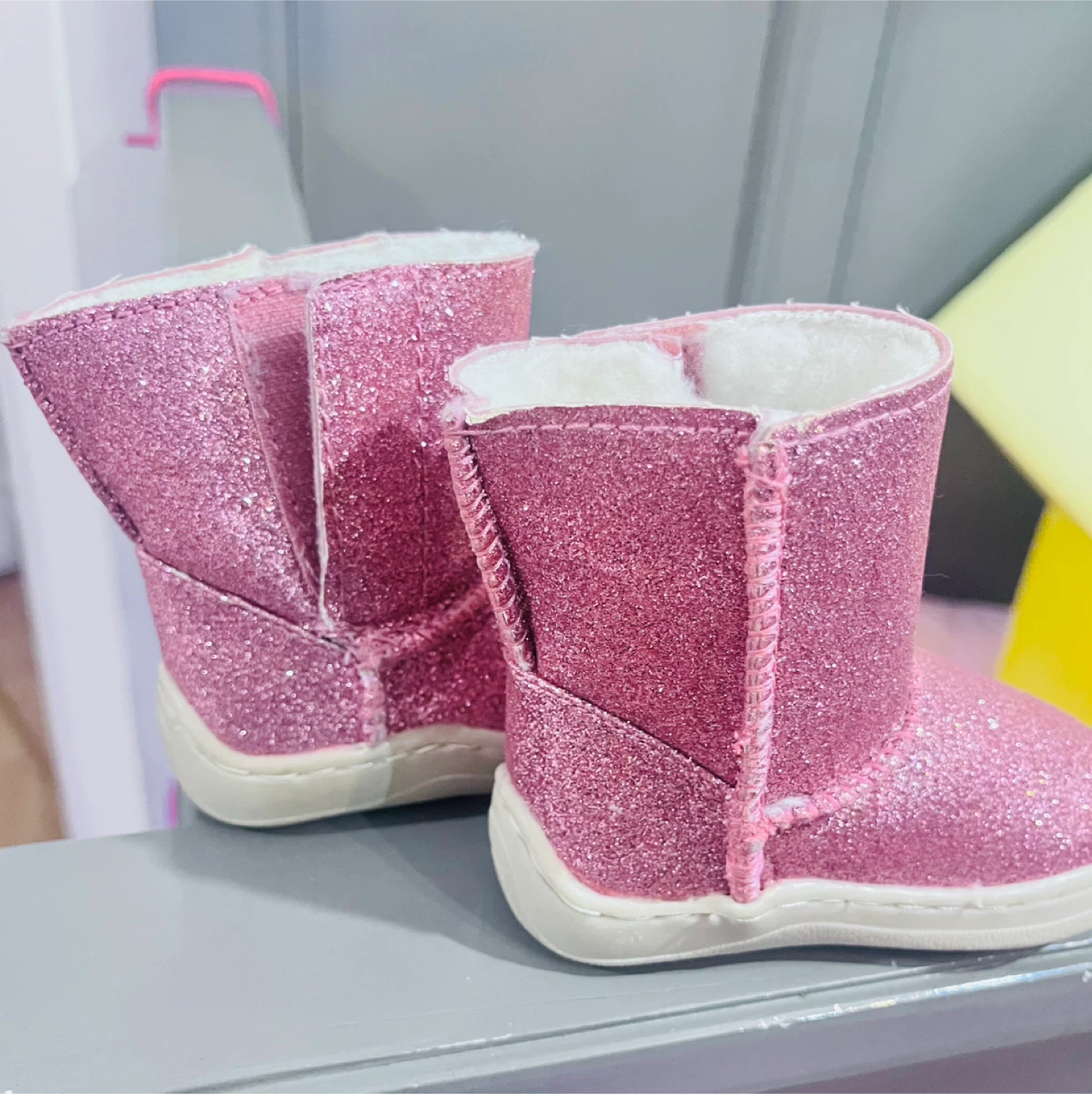 Wonder Nation Pink Glitter Boots Toddler Size 2