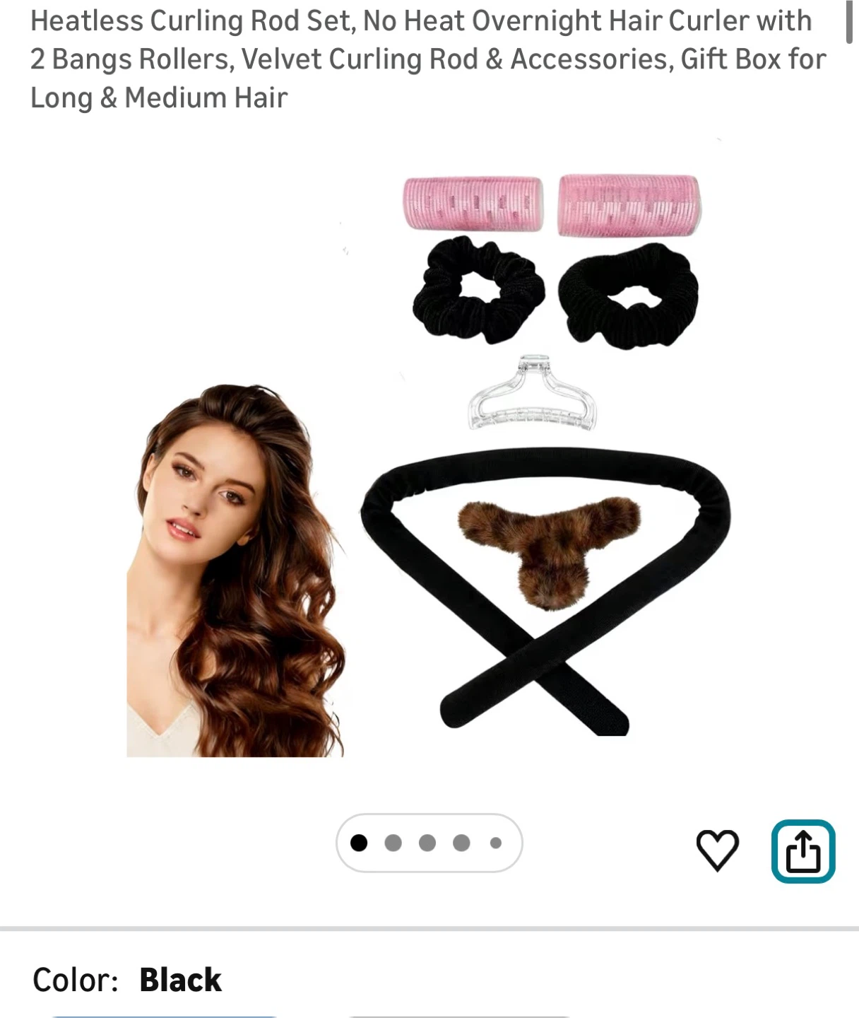 Brand New Heatless Curling Rod Set
