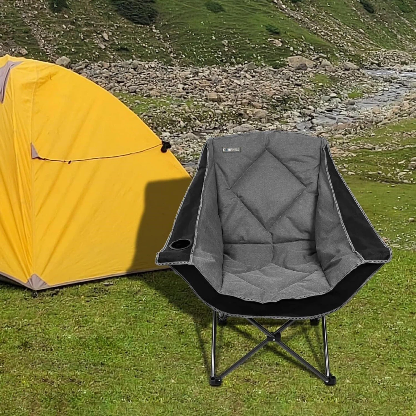 CAMPHILL Folding Camping Chair with Cup Holder - photo 2