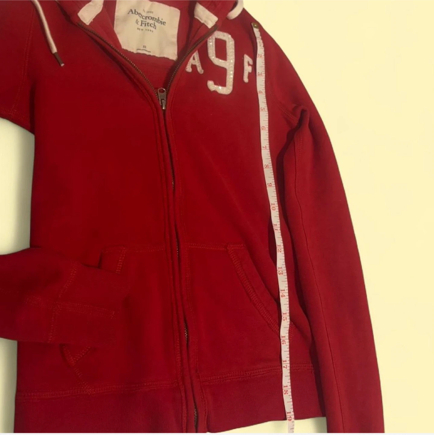 Abercrombie & Fitch Red Zip-Up Hoodie - photo 4
