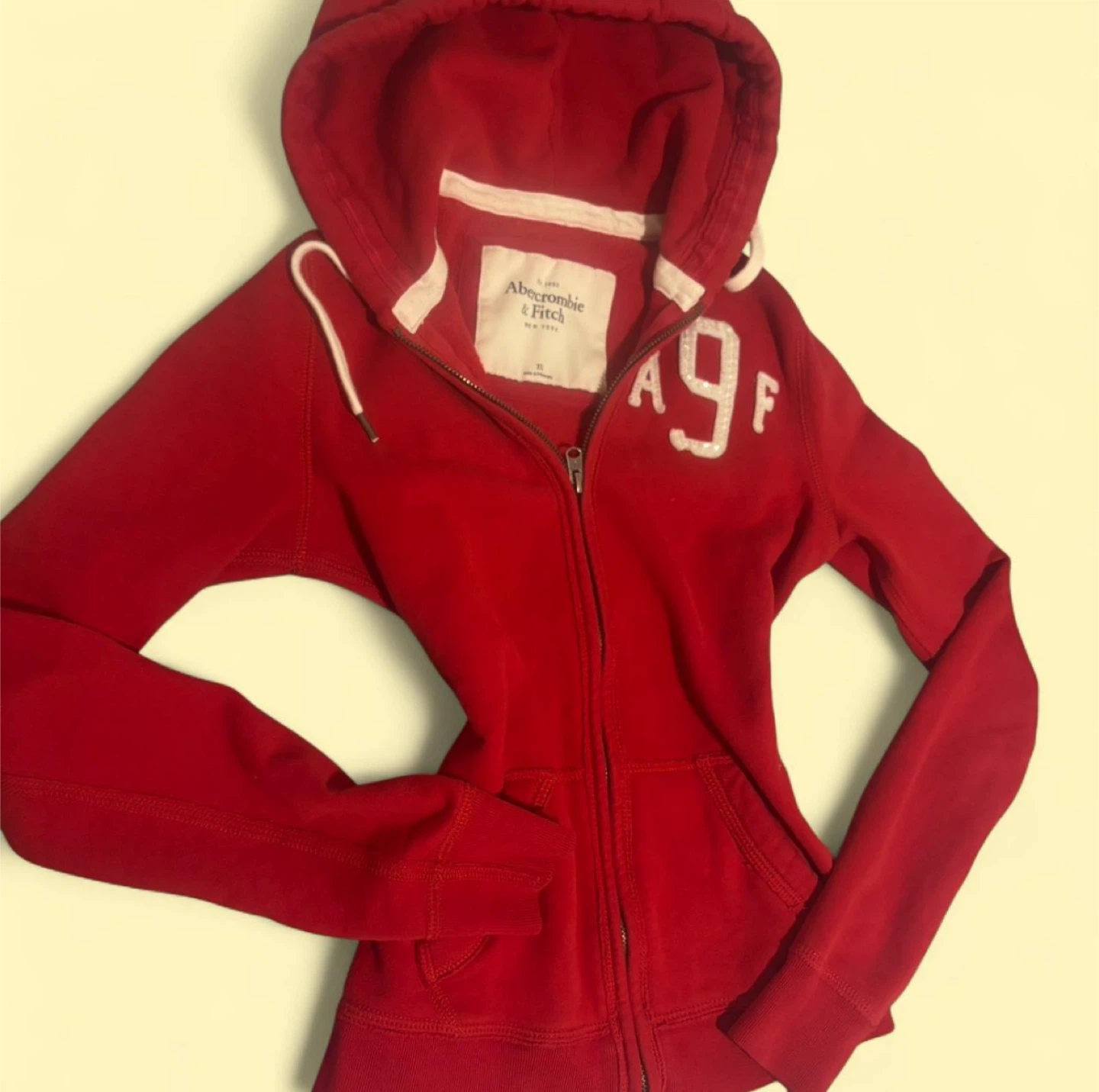 Abercrombie & Fitch Red Zip-Up Hoodie - photo 2